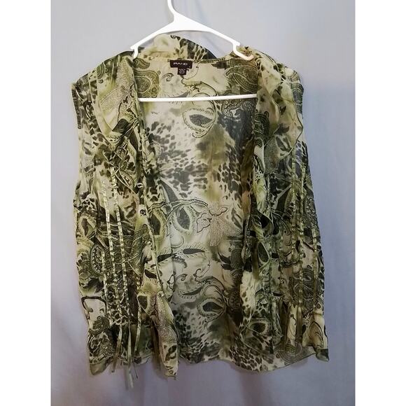 Plano green blouse - Picture 5 of 7